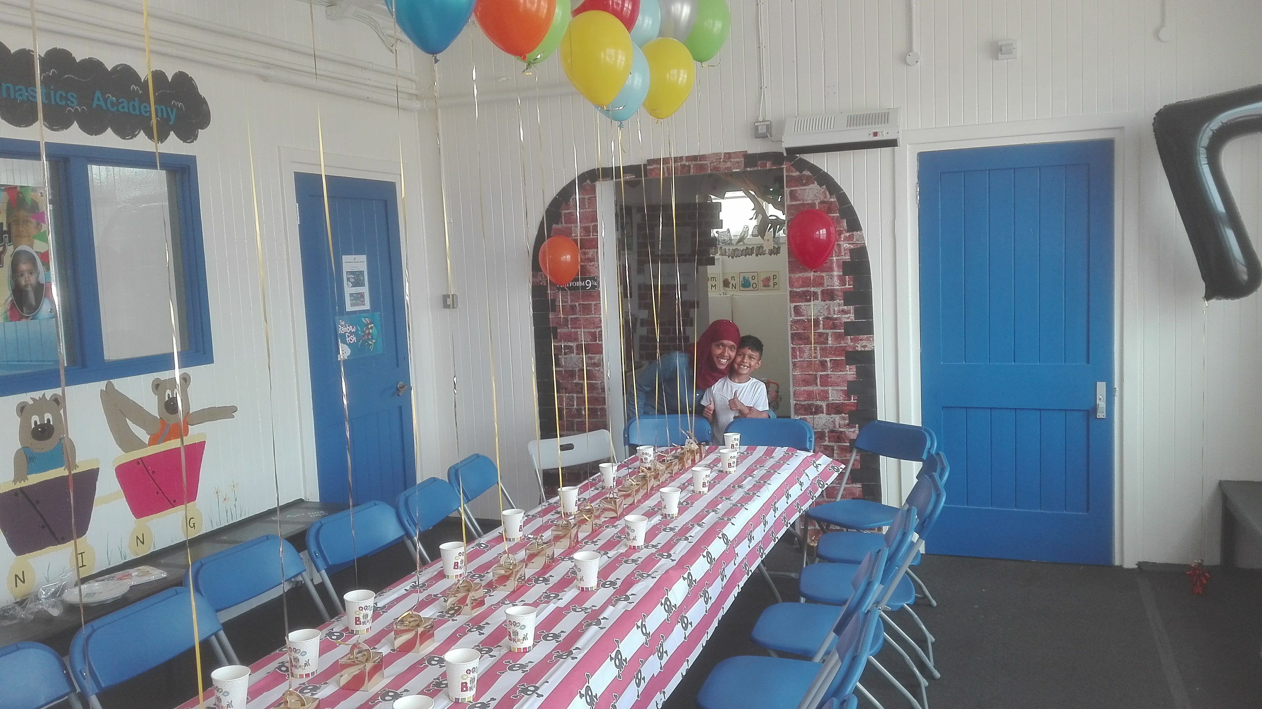 Ibrahim and mum waiting for their guests